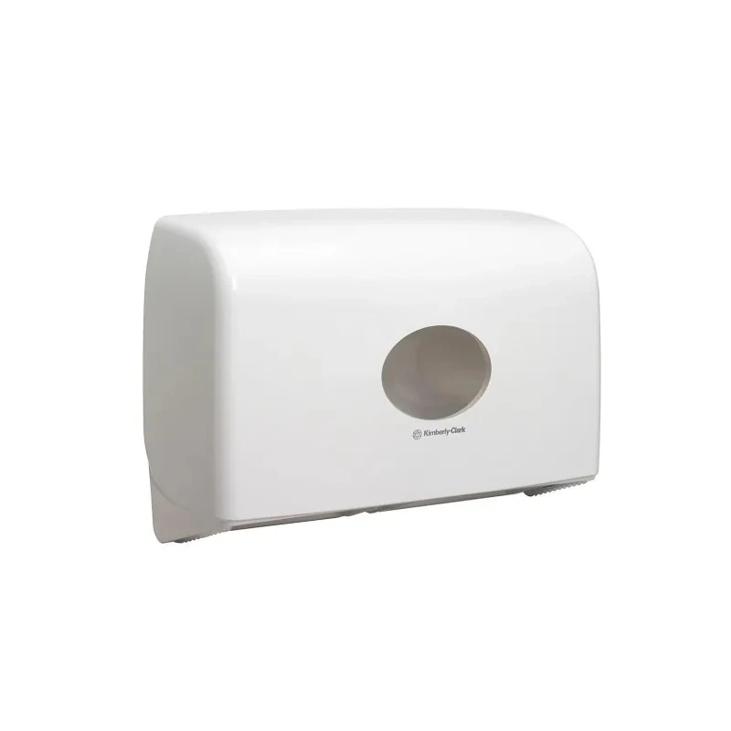Aquarius White Plastic Dual-Roll Toilet Roll Dispenser 300 mm x 470 mm x 300 mm Model 6947