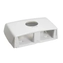 Aquarius White Plastic Dual-Roll Toilet Roll Dispenser 300 mm x 470 mm x 300 mm Model 6947