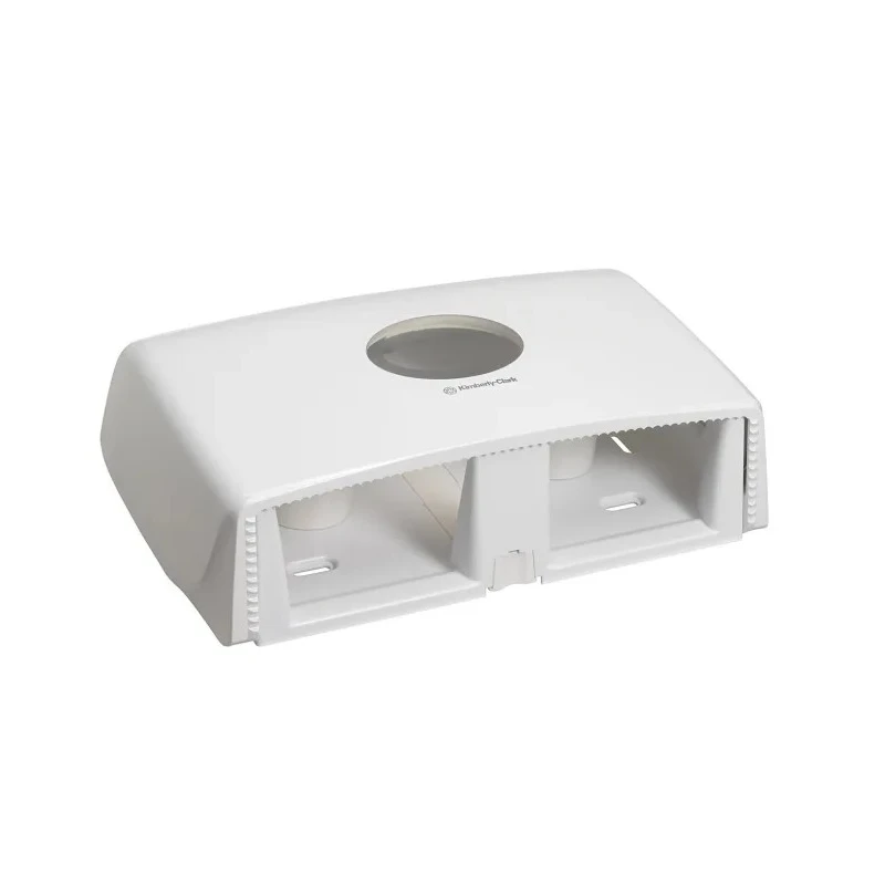 Aquarius White Plastic Dual-Roll Toilet Roll Dispenser 300 mm x 470 mm x 300 mm Model 6947