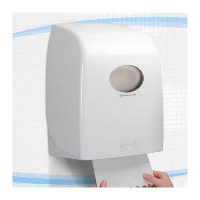 Aquarius Plastic White Wall Mounted Rolled Hand Towel Dispenser 6959 326 mm x 436 mm x 252 mm