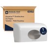 Aquarius White Plastic Dual Toilet Roll Dispenser 180 mm x 130 mm x 290 mm 6992