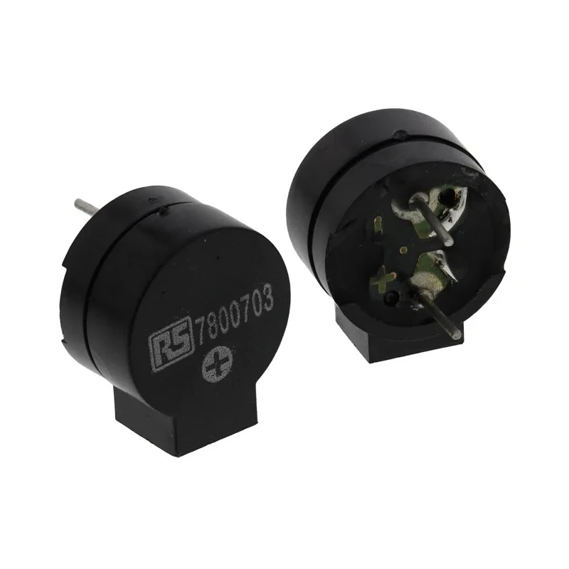 RS PRO Magnetic Buzzer Component 85 dB Through Hole Continuous External Drive 1-3 V AC 7.5mm Height 7800703P