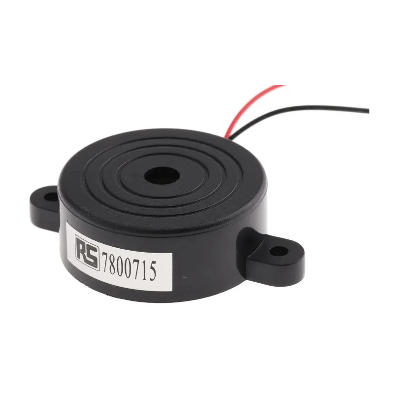 RS PRO 90 dB Through Hole Continuous External 16 mm Piezo Buzzer Component 60 mm 1 V ac Min 30V ac Max 7800715P