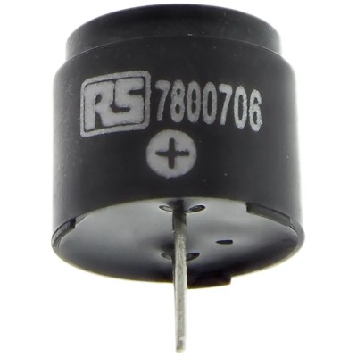 RS PRO Magnetic Buzzer Component Through Hole 14 mm Height 85 dB Sound Level 8-15 V DC Continuous Tone 780-0706