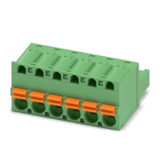 Phoenix Contact FKC 2.5/6-ST-5.08 Series Pluggable Terminal Block, 6-Contact, 5.08 mm Pitch, 1 Row, 630 V, 12 A 1873090