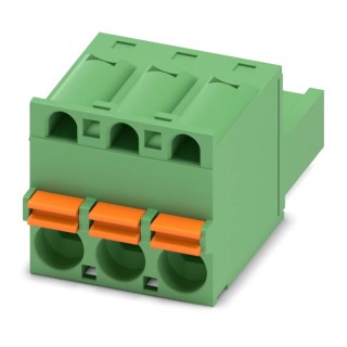 Phoenix Contact COMBICON FKC Series Pluggable Terminal Block, 3-Contact, 5 mm Pitch, 1 Row, 12A, 630V, Polyamide 1910364