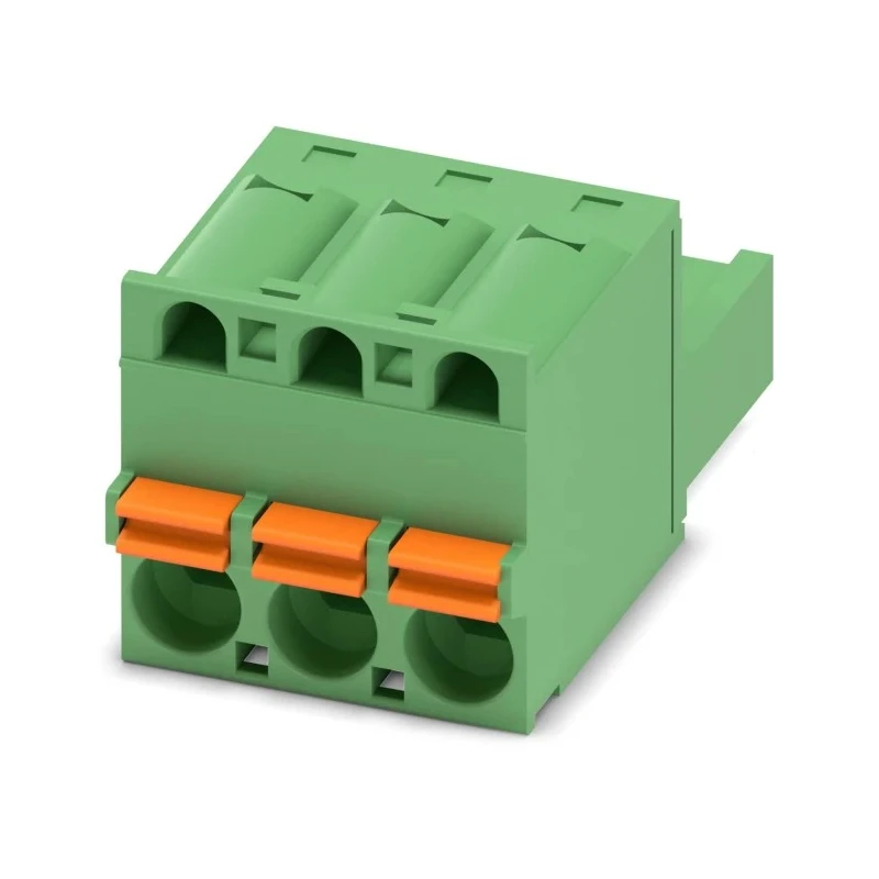 Phoenix Contact COMBICON FKC Series Pluggable Terminal Block, 3-Contact, 5 mm Pitch, 1 Row, 12A, 630V, Polyamide 1910364