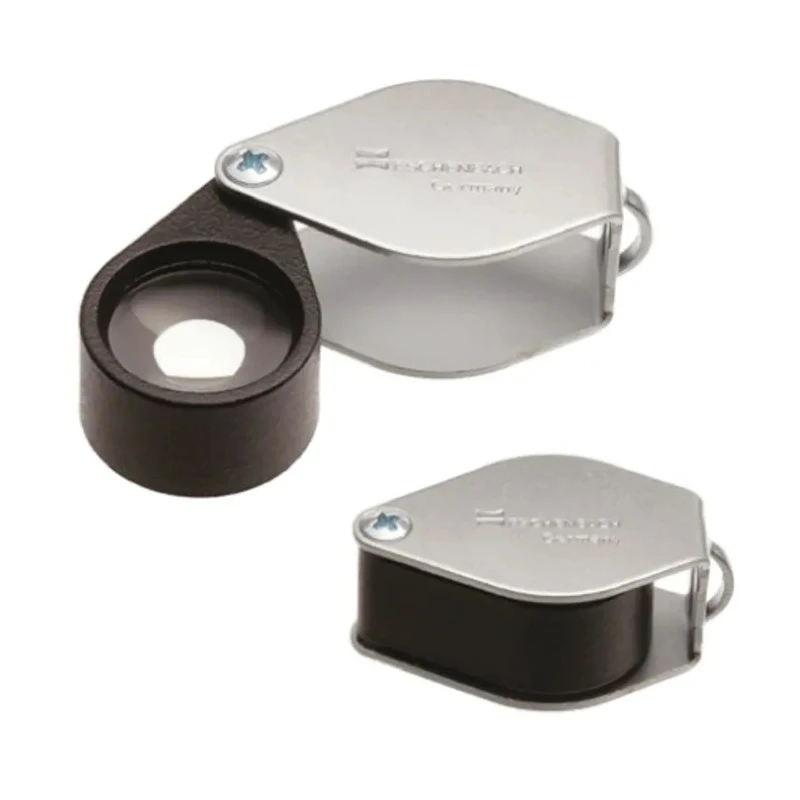 Eschenbach Metal Precision Folding Magnifier, Jewellers Loupe, 6x Magnification, 21 mm Diameter 11766