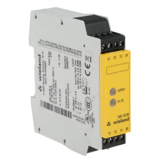 Wieland Safety Relay with 2 Safety Contacts 24V AC/DC, Manual Reset, DIN Rail Mount R1.188.3740.0