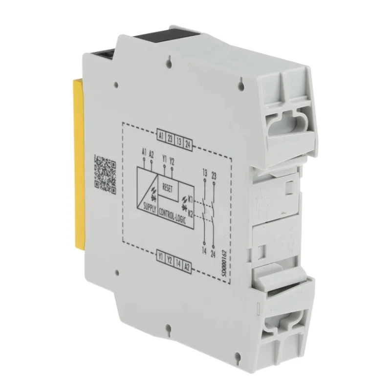 Wieland Safety Relay with 2 Safety Contacts 24V AC/DC, Manual Reset, DIN Rail Mount R1.188.3740.0
