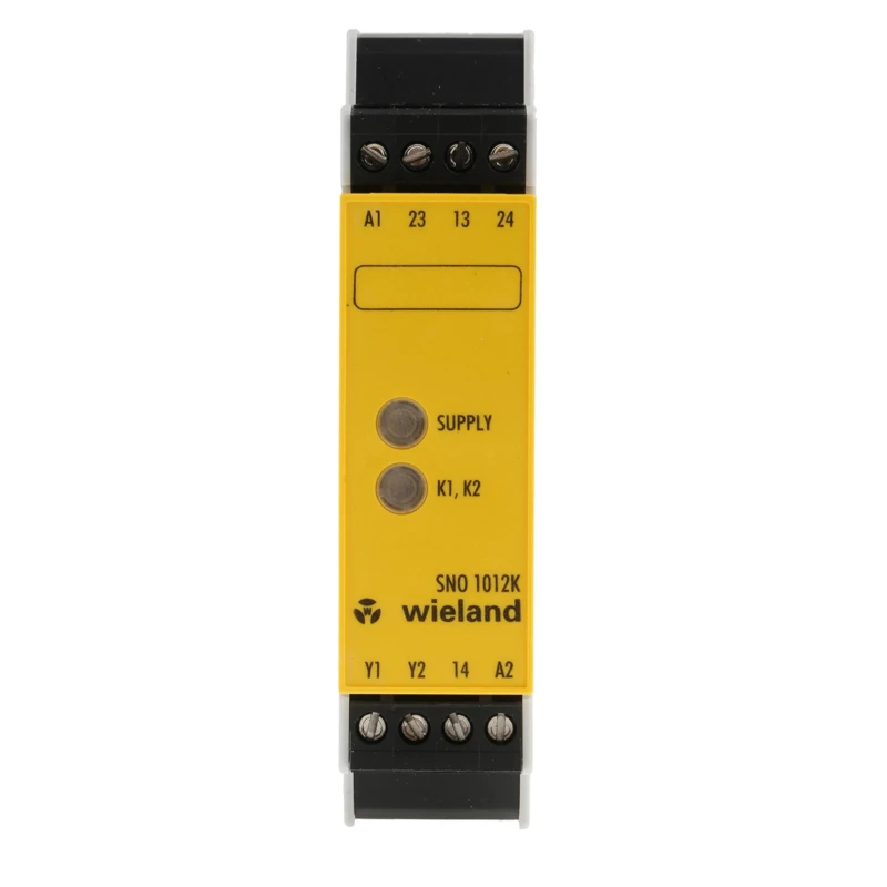 Wieland Safety Relay with 2 Safety Contacts 24V AC/DC, Manual Reset, DIN Rail Mount R1.188.3740.0