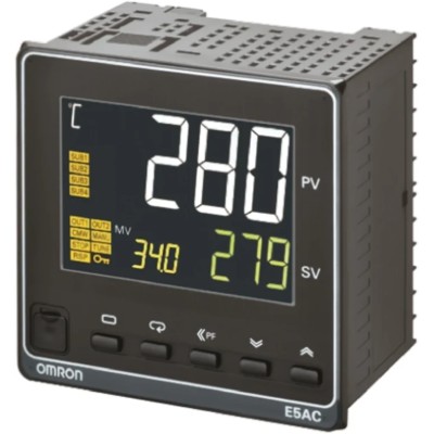 Omron E5AC Panel Mount PID Temperature Controller 2 Input 1 Output Relay 240V ac/dc On-Off 