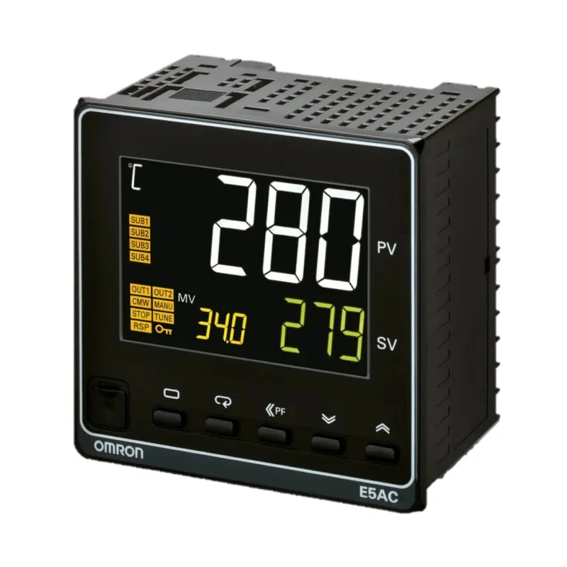 Omron Panel Mount PID Temperature Controller 2 Input 1 Output Relay 240V AC On-Off E5AC