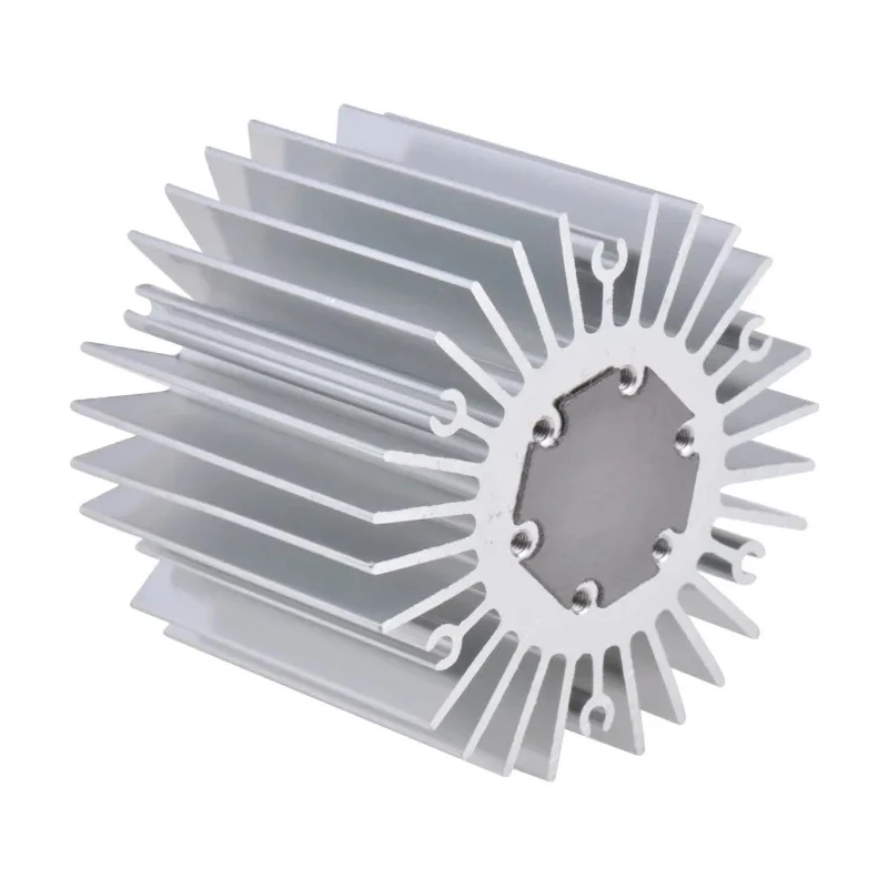Intelligent LED Solutions Anodised Aluminium Heatsink, Silver, 50 mm Diameter, 40 mm Height ILA-HSINK-STAR-50X40MM-SVR-K