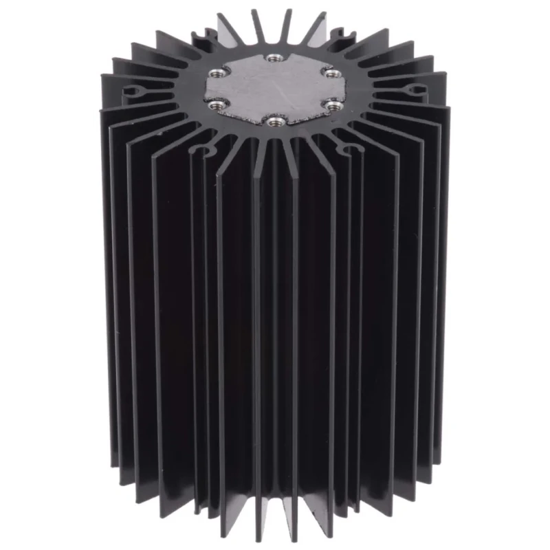 Intelligent LED Solutions Anodised Aluminium Alloy Heatsink for LED Arrays, 50mm Diameter, 60mm ILA-HSINK-STAR-50X60MM-BLK-K