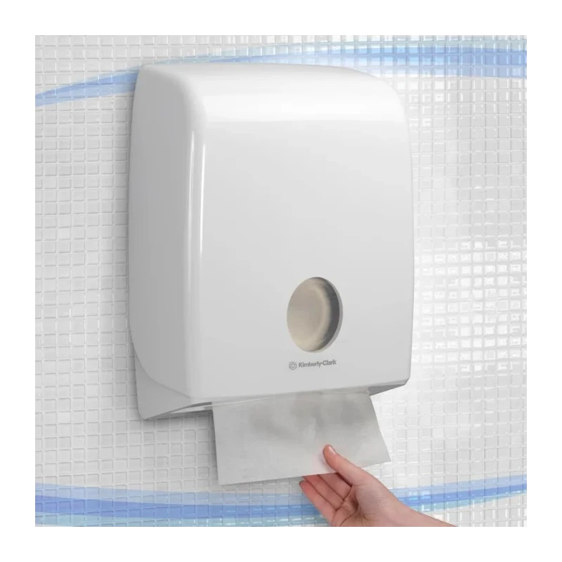 Aquarius Plastic White Wall Folded Towel Paper Towel Dispenser 320 mm x 420 mm x 320 mm 6954