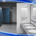 Aquarius Plastic White Wall Folded Towel Paper Towel Dispenser 320 mm x 420 mm x 320 mm 6954