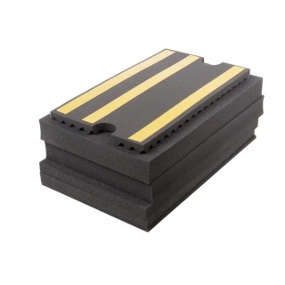 Zarges K470 Rectangular Foam Insert, Customisable Pick 'n Pluck, Grey, 550mm x 350mm x 220mm, For Use With K470 Case 40735