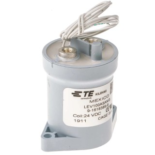 TE Connectivity LEV100 Contactor, 24V DC Coil, 1-Pole, 100 A, 6 W Power Rating, 900V Contact Voltage LEV100
