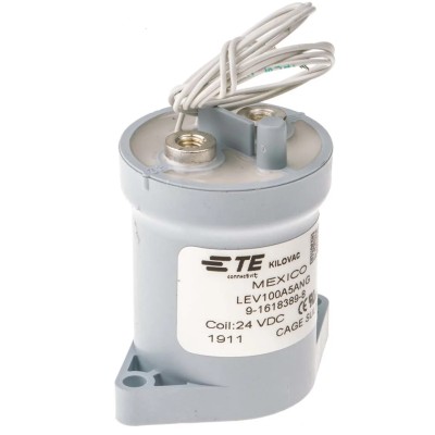 TE Connectivity LEV100 Contactor, 24V DC Coil, 1-Pole, 100 A, 6 W Power Rating, 900V Contact Voltage LEV100