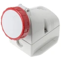 Scame 16A 415V IP66 IP67 Red Wall Mount Industrial Power Connector 3P+PE OPTIMA-TOP 518.1656T