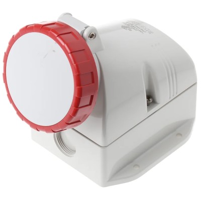 Scame 16A 415V IP66 IP67 Red Wall Mount Industrial Power Connector 3P+PE OPTIMA-TOP 518.1656T