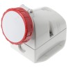 Scame 16A 415V IP66 IP67 Red Wall Mount Industrial Power Connector 3P+PE OPTIMA-TOP 518.1656T