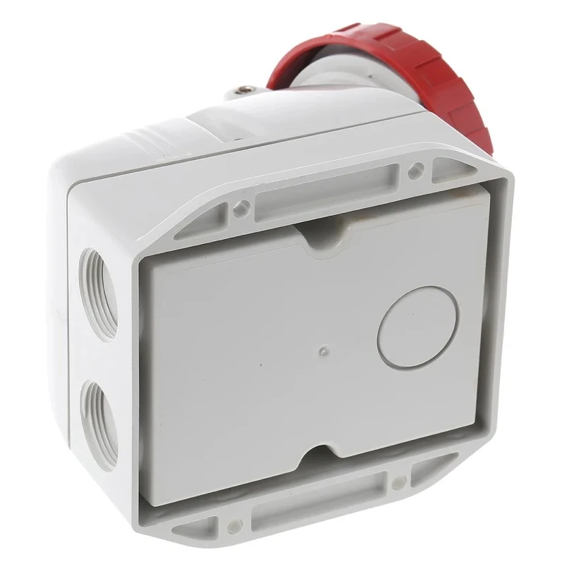 Scame 16A 415V IP66 IP67 Red Wall Mount Industrial Power Connector 3P+PE OPTIMA-TOP 518.1656T