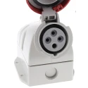 Scame 16A 415V IP66 IP67 Red Wall Mount Industrial Power Connector 3P+PE OPTIMA-TOP 518.1656T