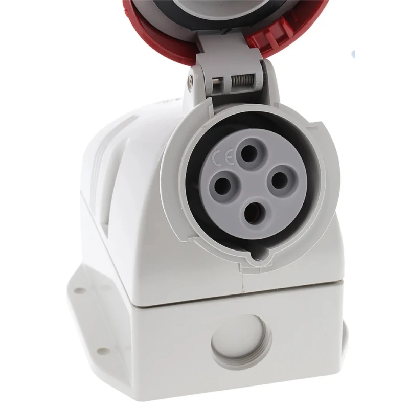 Scame 16A 415V IP66 IP67 Red Wall Mount Industrial Power Connector 3P+PE OPTIMA-TOP 518.1656T