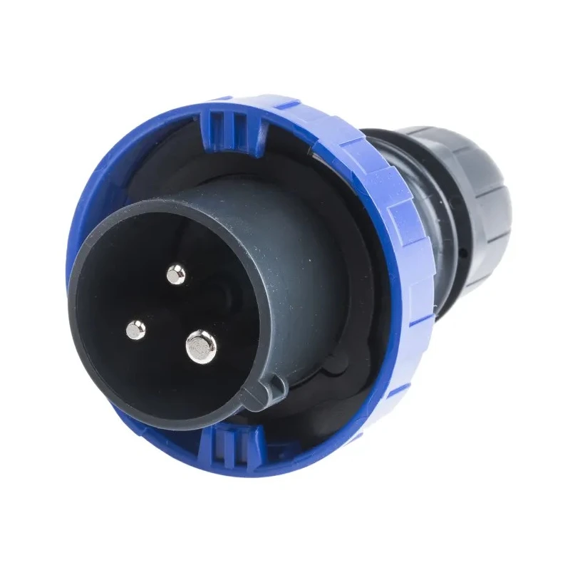 Scame OPTX IP66 Blue Cable Mount 2P+PE Straight Industrial Power Connector ATEX, 16A, 230V IP66