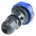 Scame OPTX IP66 Blue Cable Mount 2P+PE Straight Industrial Power Connector ATEX, 16A, 230V IP66