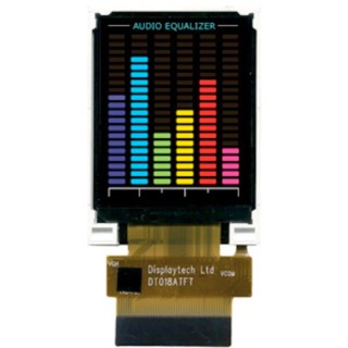 Displaytech TFT LCD Colour Display, 45.72 mm Diagonal, 128 x 160 Pixel Resolution, Parallel RGB Interface DT018ATFT