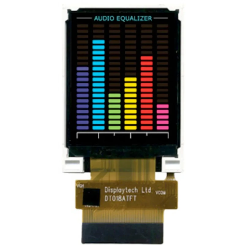Displaytech TFT LCD Colour Display, 45.72 mm Diagonal, 128 x 160 Pixel Resolution, Parallel RGB Interface DT018ATFT