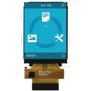 Displaytech LCD Colour Display, 55.88 mm Diagonal, 240 x 320 Pixel TFT with LED Backlight DT022BTFT