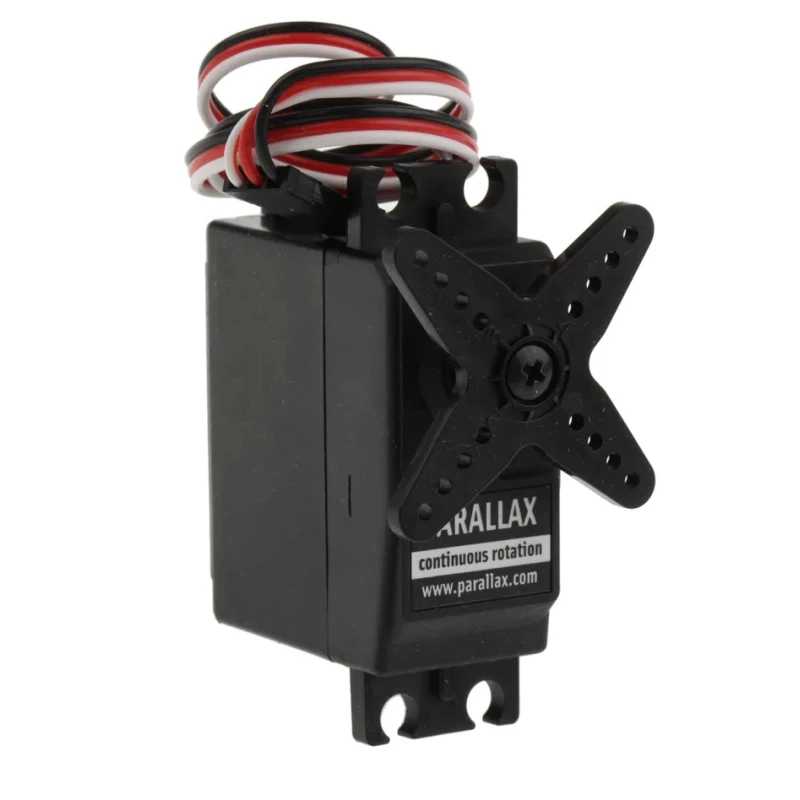 Parallax Inc 4V, 6 V Continuous Rotation Servo Motor, 50rpm Speed, 27 Ncm Max Output Torque, 20.8 mm Shaft Diameter 900-00008