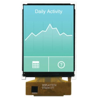 Displaytech LCD Colour Display, 60.96 mm Diagonal, 240 x 320 Pixel Resolution, LED Backlight, Parallel RGB DT024CTFT