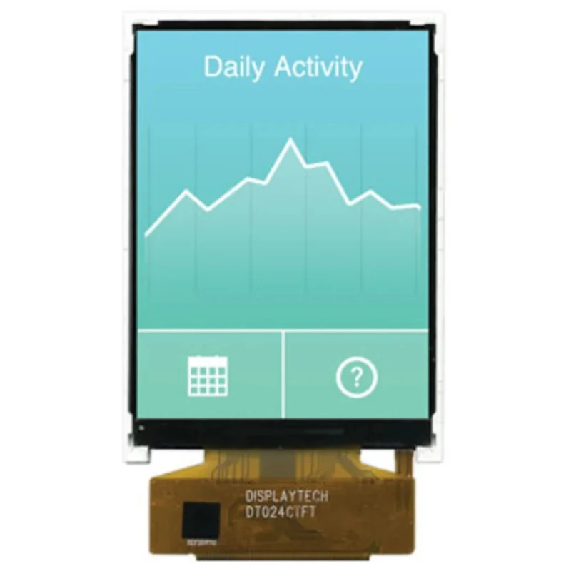 Displaytech LCD Colour Display, 60.96 mm Diagonal, 240 x 320 Pixel Resolution, LED Backlight, Parallel RGB DT024CTFT