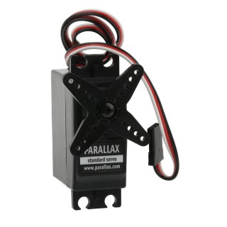 Parallax Inc 4V, 6 V Continuous Rotation Servo Motor, 50 rpm, 27 Ncm Max Output Torque, 20.8 mm Shaft Diameter 900-00005