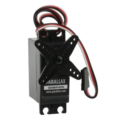Parallax Inc 4V, 6 V Continuous Rotation Servo Motor, 50 rpm, 27 Ncm Max Output Torque, 20.8 mm Shaft Diameter 900-00005