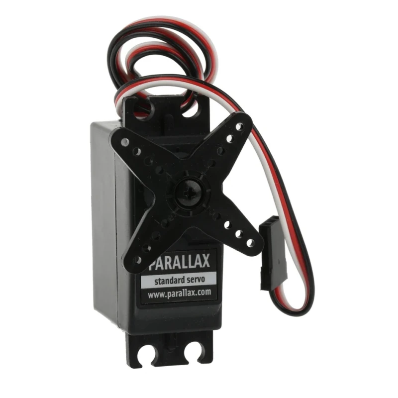 Parallax Inc 4V, 6 V Continuous Rotation Servo Motor, 50 rpm, 27 Ncm Max Output Torque, 20.8 mm Shaft Diameter 900-00005