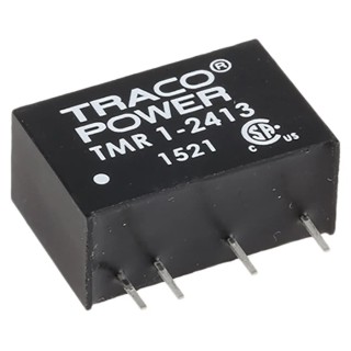 TRACOPOWER 1W Fully Regulated Isolated DC-DC Converter, 15V DC Output, 67mA, 18-36V DC Input, Through Hole SIP-6 TMR 1-2413