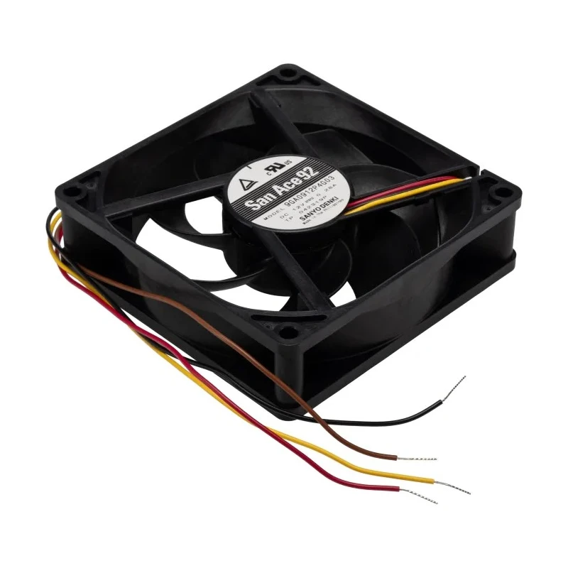 Sanyo Denki San Ace 9GA Series Axial Fan, 12V DC, 3.36W Power, 116 m³/h Airflow, 280mA Current, 92x92x25 mm 9GA0912P4G03