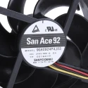 Sanyo Denki San Ace 9GA Series Axial Fan 24V DC 4.8W 200mA 92mm x 92mm x 25mm 5000rpm 132m³/h 43dB 9GA0924P4J03