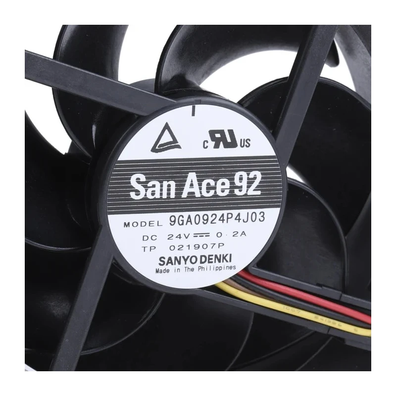 Sanyo Denki San Ace 9GA Series Axial Fan 24V DC 4.8W 200mA 92mm x 92mm x 25mm 5000rpm 132m³/h 43dB 9GA0924P4J03