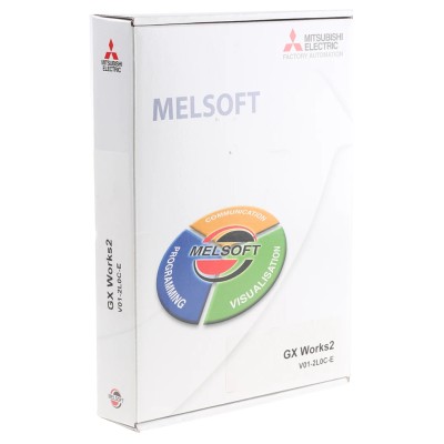 Mitsubishi MELSOFT GX Series PLC Programming Software for Use with FX PLC Series GX V01-2L0C-E Works2