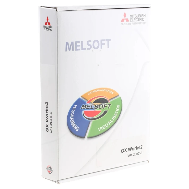 Mitsubishi MELSOFT GX Series PLC Programming Software for Use with FX PLC Series GX V01-2L0C-E Works2