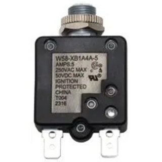 TE Connectivity Thermal Circuit Breaker 5A Current Rating 1-Pole Direct Mount W58-XB1A4A-5