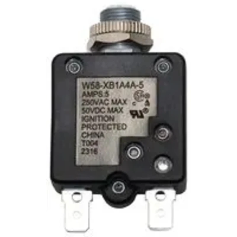 TE Connectivity Thermal Circuit Breaker 5A Current Rating 1-Pole Direct Mount W58-XB1A4A-5