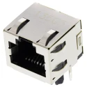 TE Connectivity 1-406541 Series RJ45 Socket Female Through Hole Cat5 Unshielded Right Angle 1 Port 8 Way RJ45
